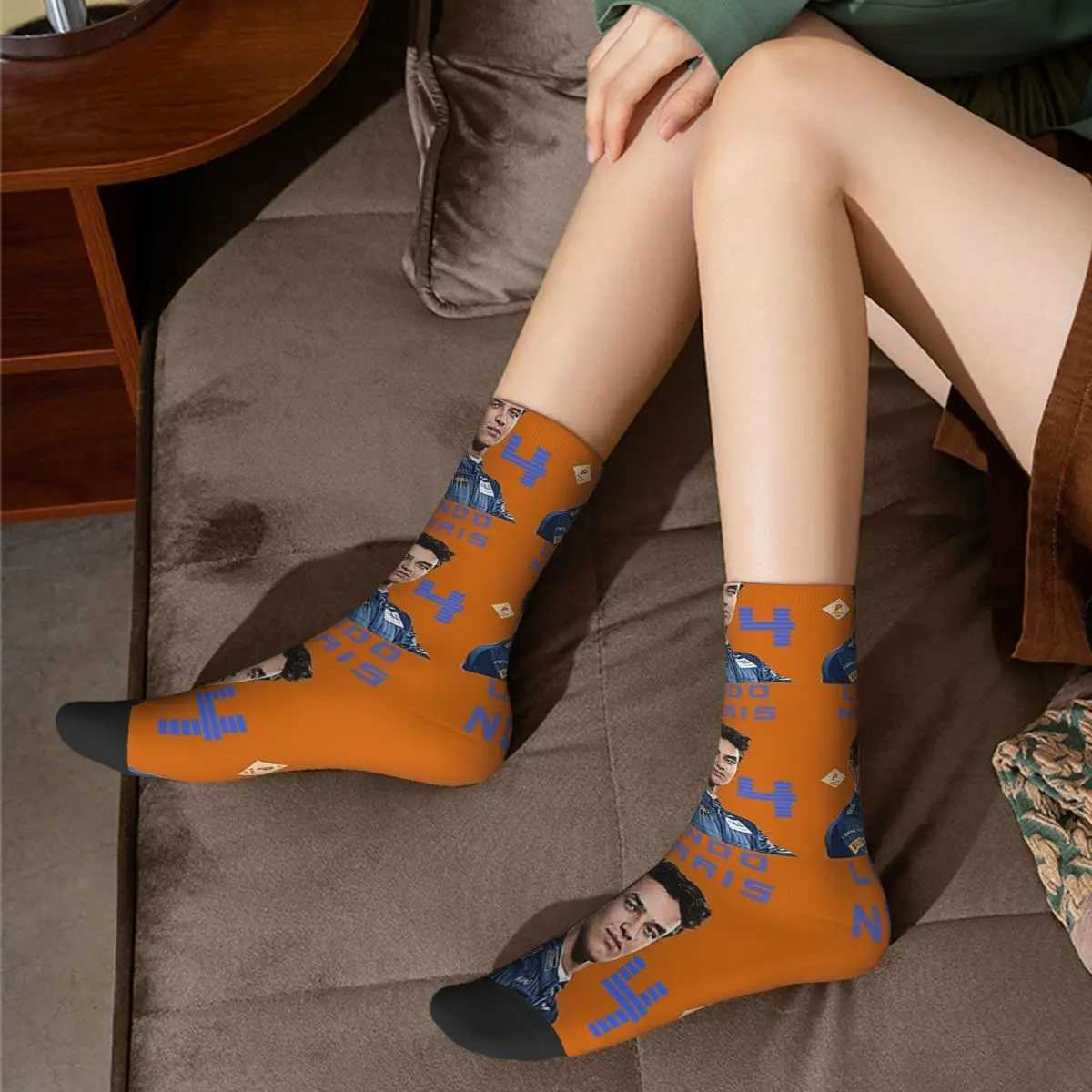 Lando Noris-LN4- Collected Long Socks for Mens Birthday Gifts by P FashionArt Socks Harajuku X250319