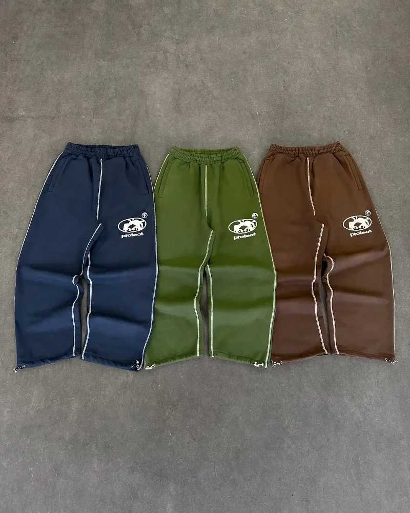 PROTECT pants New Fashion Letter Embroidery Loose Sweatpants Men Women Y2K Harajuku Hip Hop Gothic Casual Joker Pants Streetwear X250319