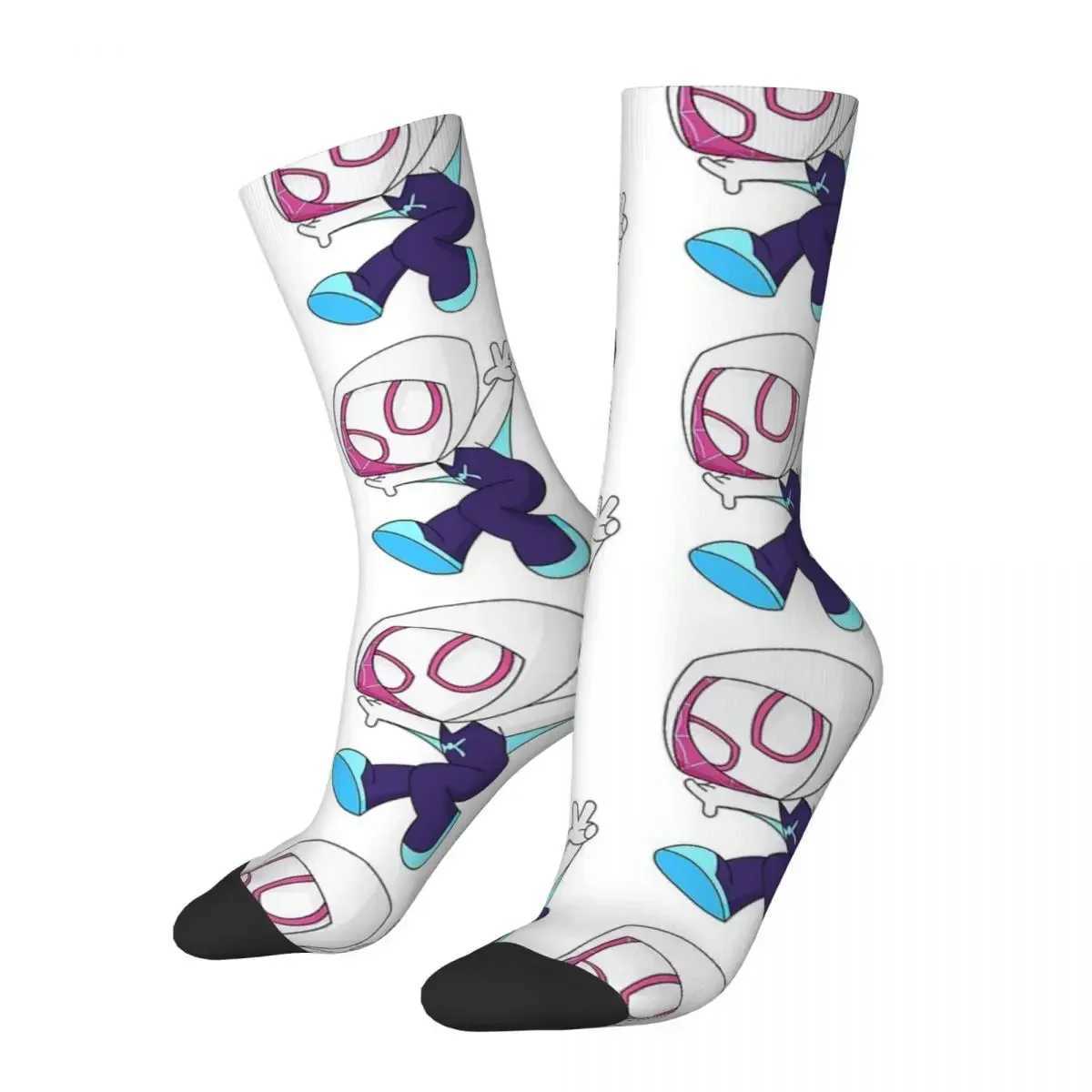 Ghost Spider Girl Socks Harajuku Sweat Absorbing Stockings All Season Long Socks Accessories for Mans Womans Birthday Present X250319