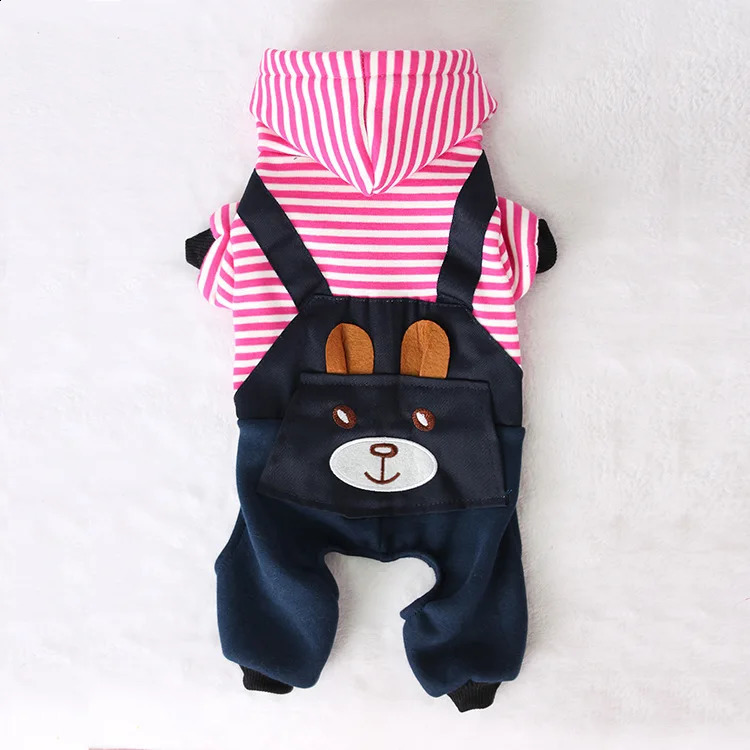 Dog Clothes Cartoon Strap Bear Teddy Pomeranian Golden Retriever Puppy Pet 250318