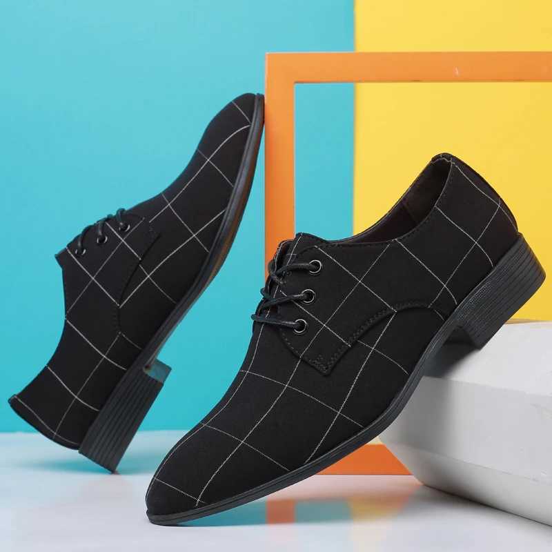 Mens spring and summer comfortable breathable Fi business casual dress leather shoesXJ250319