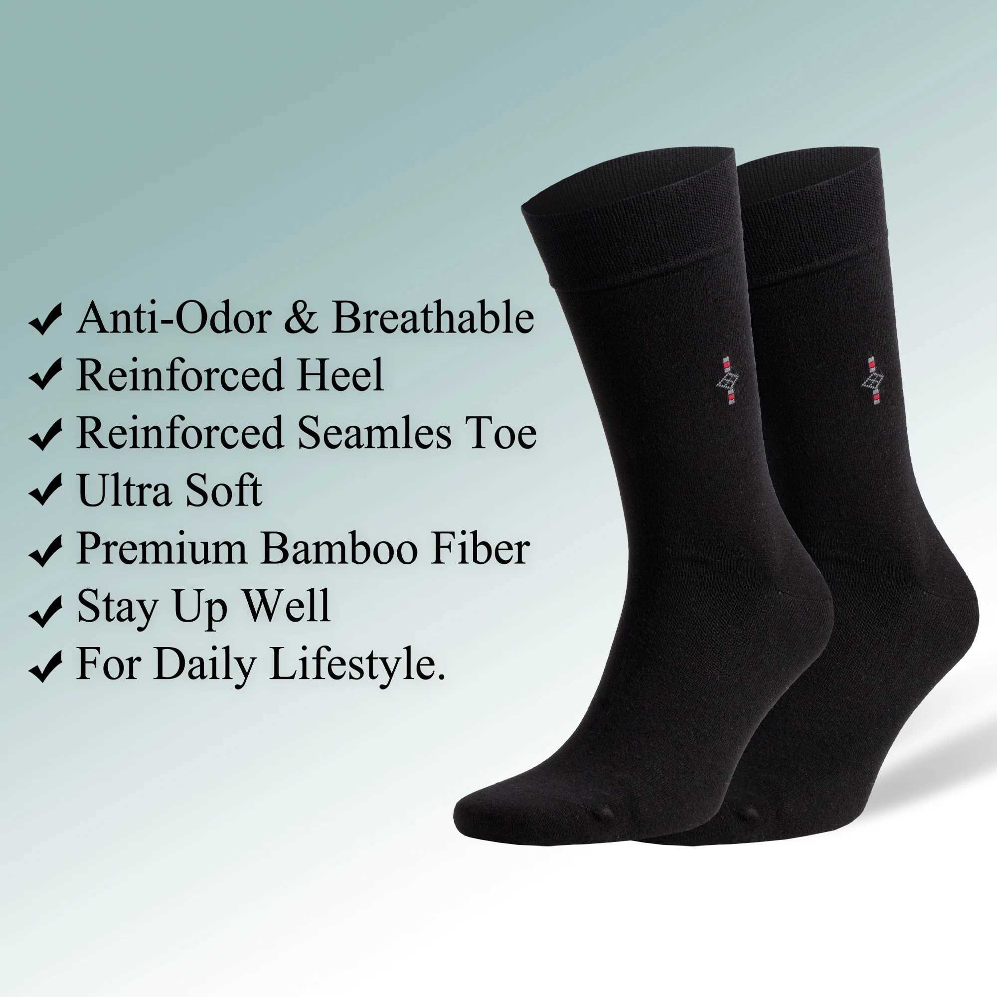 Bamboo Dress Socks for Men Classic Mens Business Casual Dress Socks 3 Pairs X250319