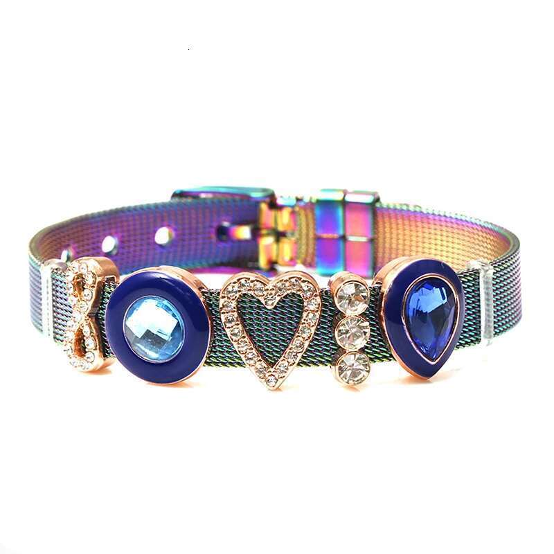 2021 New Fashion Jewelry Stainless Steel Mesh Bracelets Bangles with Unicorn Charms Fine Bracelets For Women Kids Gift
