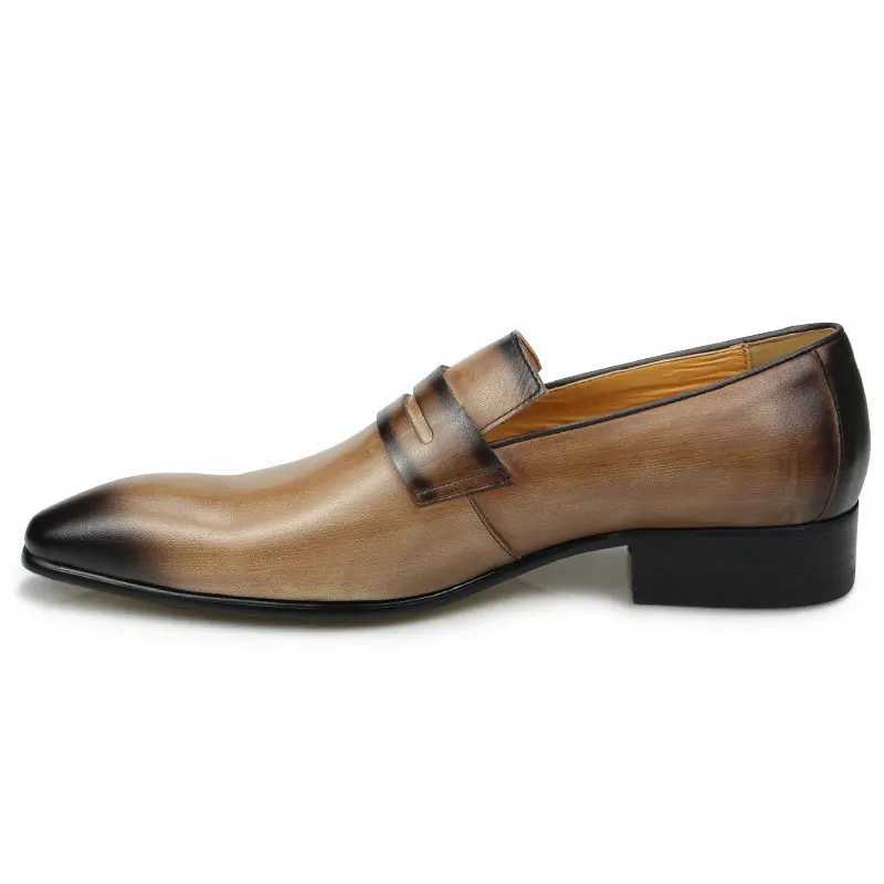 NEW Mens Luxury Loafers Cowhide Wear-resistant and Comfortable Leather Shoes Daily Dress Fi Office Formal Shoes LeatherXJ250319