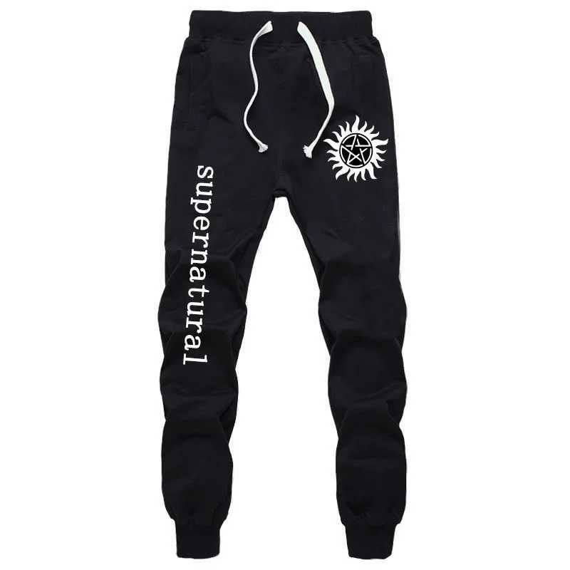Students Casual Pants Summer Fashion Sports Breathable Pants Anime Supernatural Print Long Pants X250319