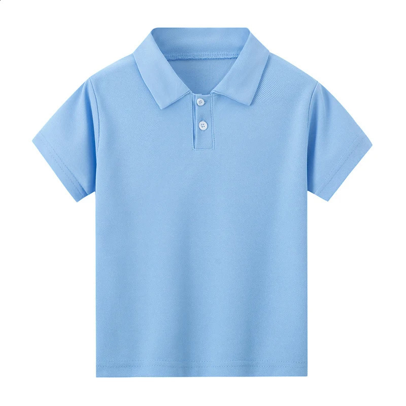 1/2 Piece SummerChildrens Short-sleeved POLO Shirt Boy Casual Fashion Solid Color T-shirt Comfortable Lapel Prince Style Coat 250319