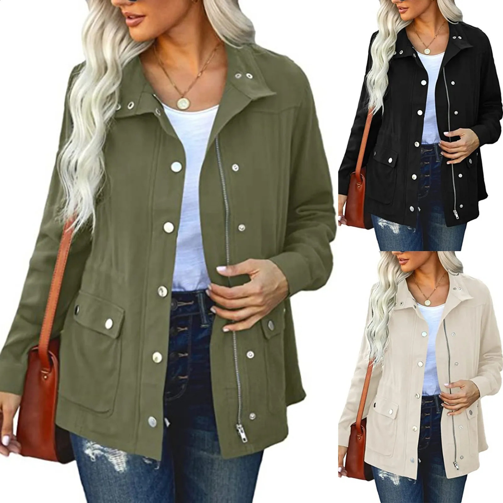 Women Autumn Jackets Rain Outdoor Hooded Jacket Solid Cardigan Womens Windproof And Winter Ladies Coats 250317