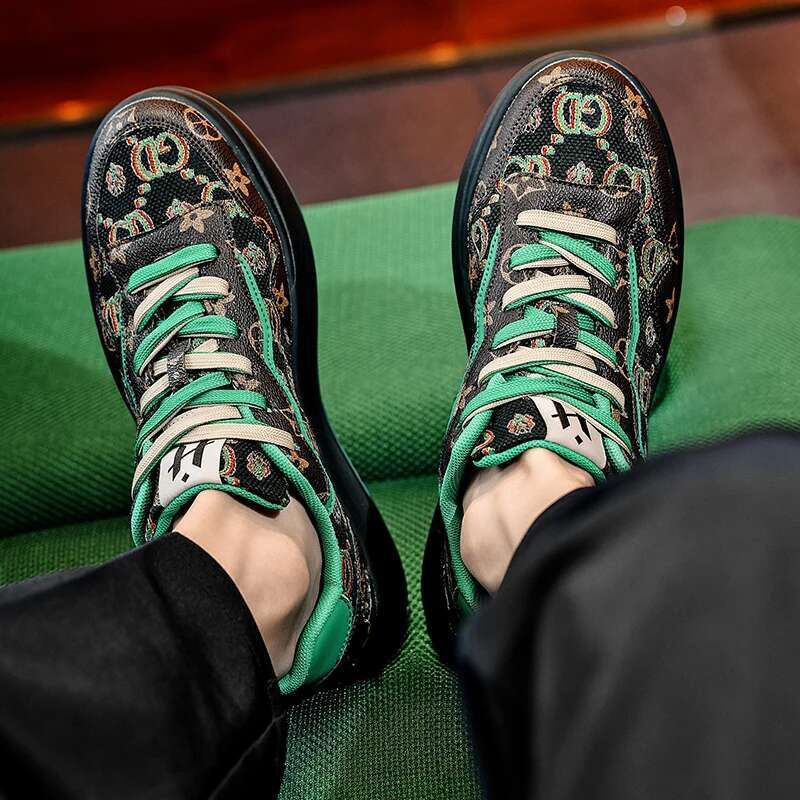 2025 New Men's Printed Trendy Designer Fashion Shock Absorber Board Day Wear Outdoor Casual Shoes