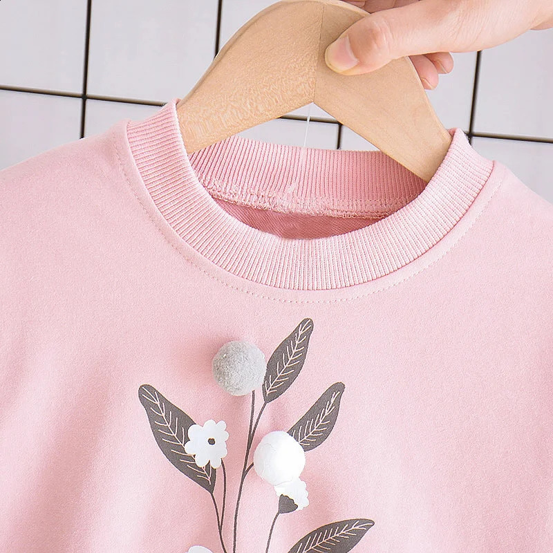 Spring Autumn Fashion Baby Girl Clothes Children Cute Casual T-Shirt Pants 2Pcs/Sets Toddler Sports Costume Kids Tracksuits 250319