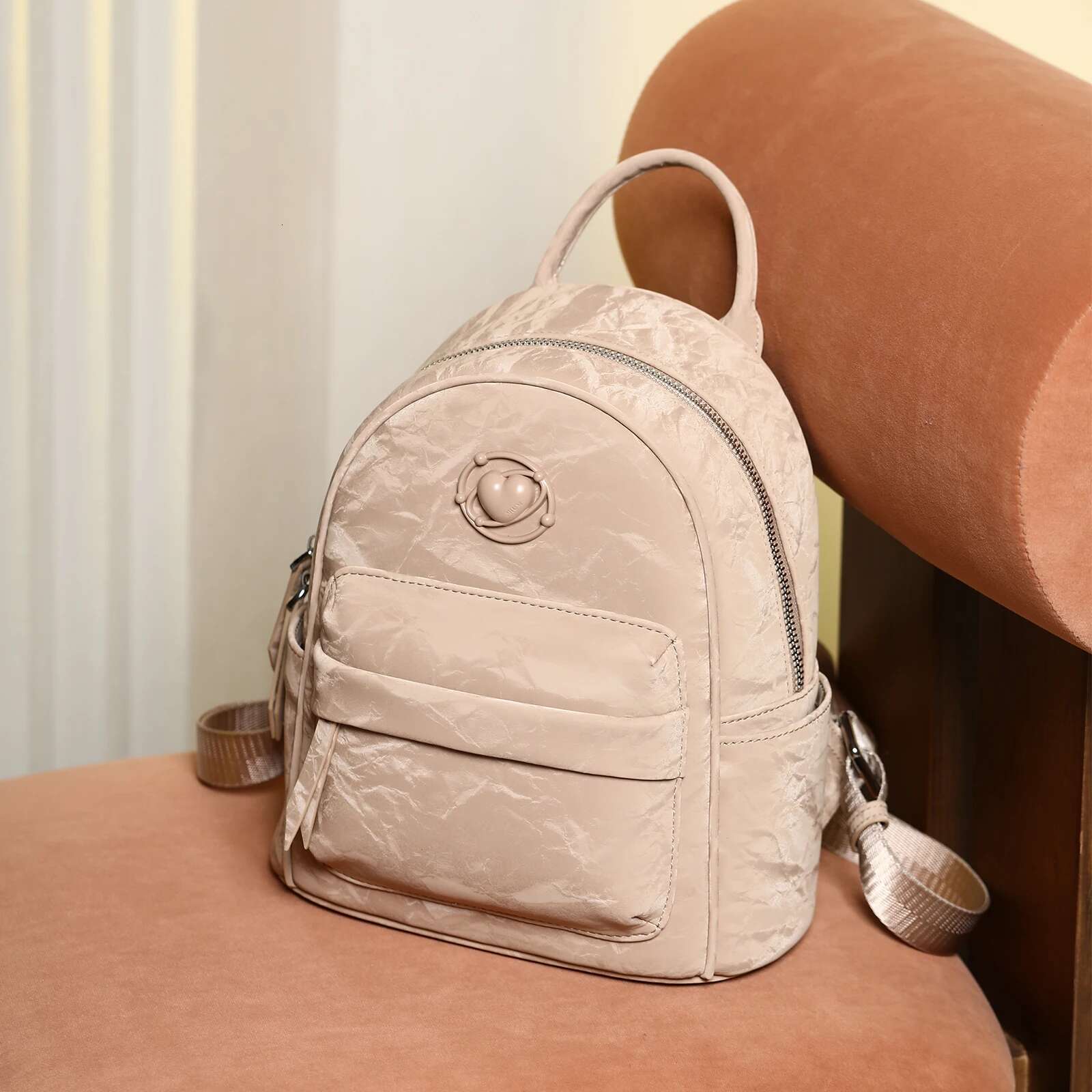 AII Merad Brown Fashionable Student Backpack Fall And Winter New Travel Bag Daily Commuting Use