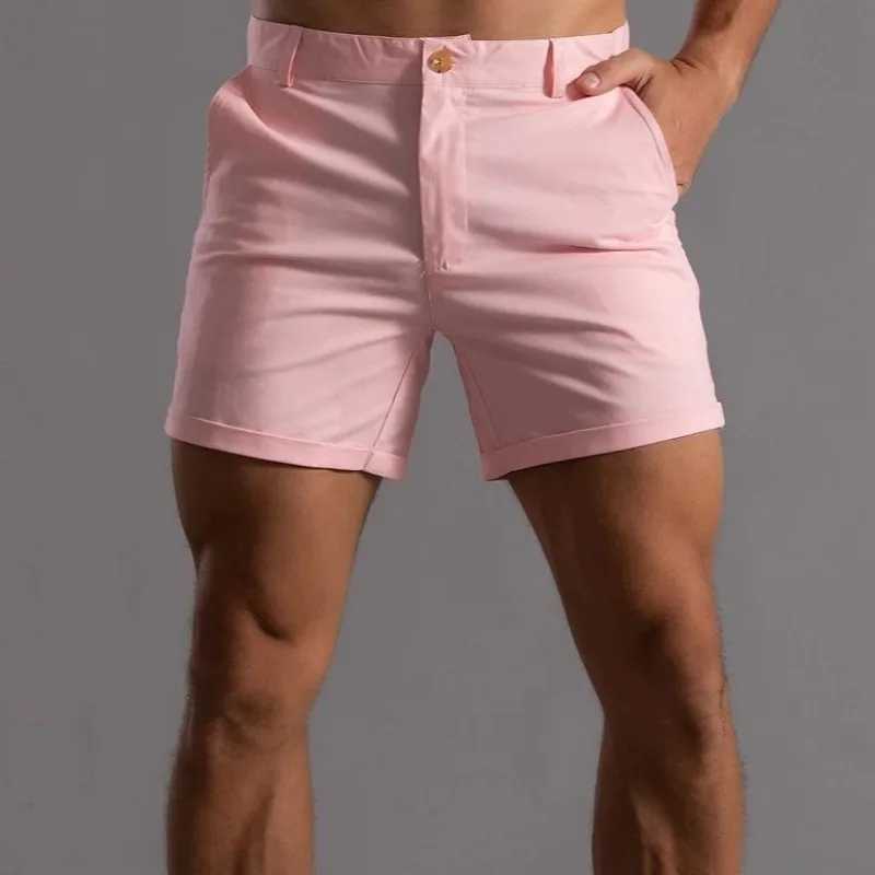Summer New Mens Shorts Street Trendy Sexy Workwear Pants Zipper Elastic Waist Super Shorts Casual Pants W250319