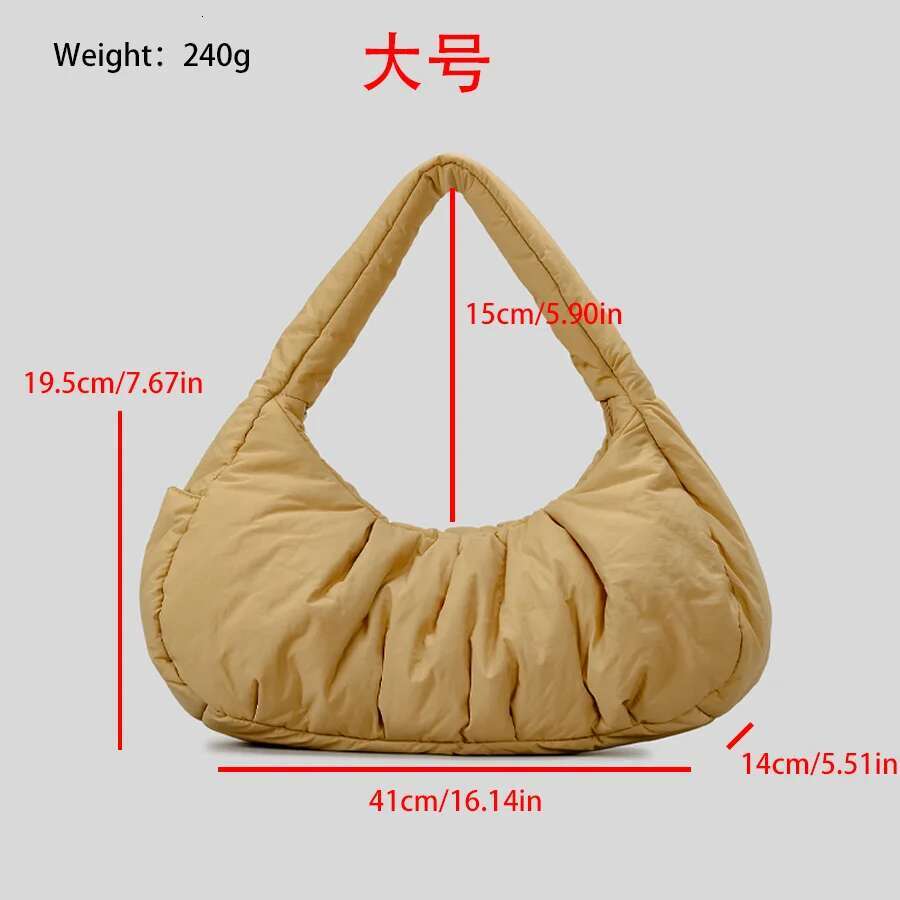 Hot Selg Fashion Winter Padded Small Puffy Handbag Light Weight Soft Cotton Puffer Women's Quilted Tote Bag For Ladies