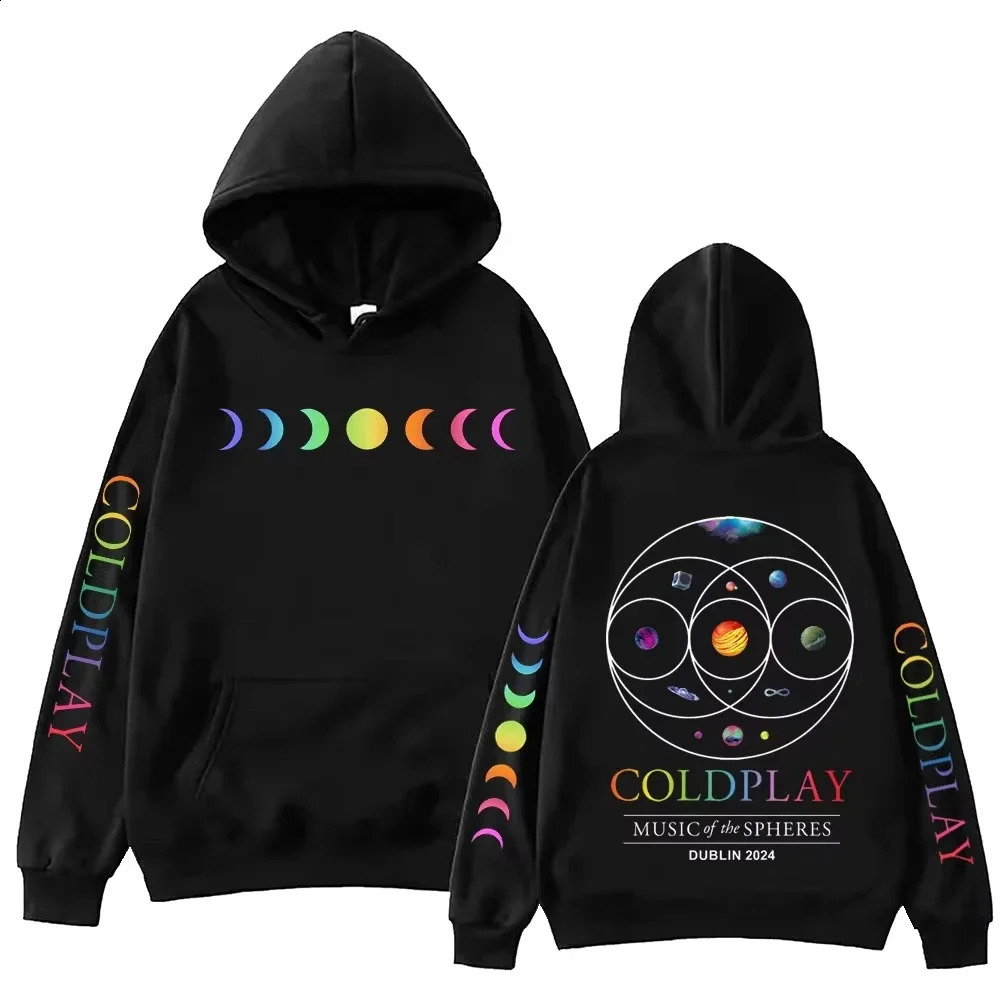 2025 Trend COLD PLAY Band Music Print Singer Hoodie Men Women Hip Hop Vintage Sweatshirt Fashion Oversized Hoodies Men Fans Gift 250317