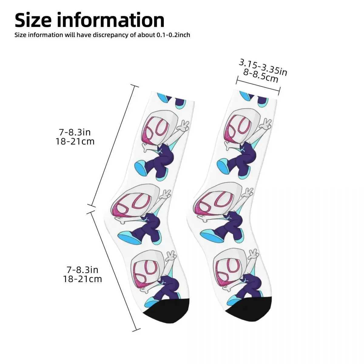 Ghost Spider Girl Socks Harajuku Sweat Absorbing Stockings All Season Long Socks Accessories for Mans Womans Birthday Present X250319