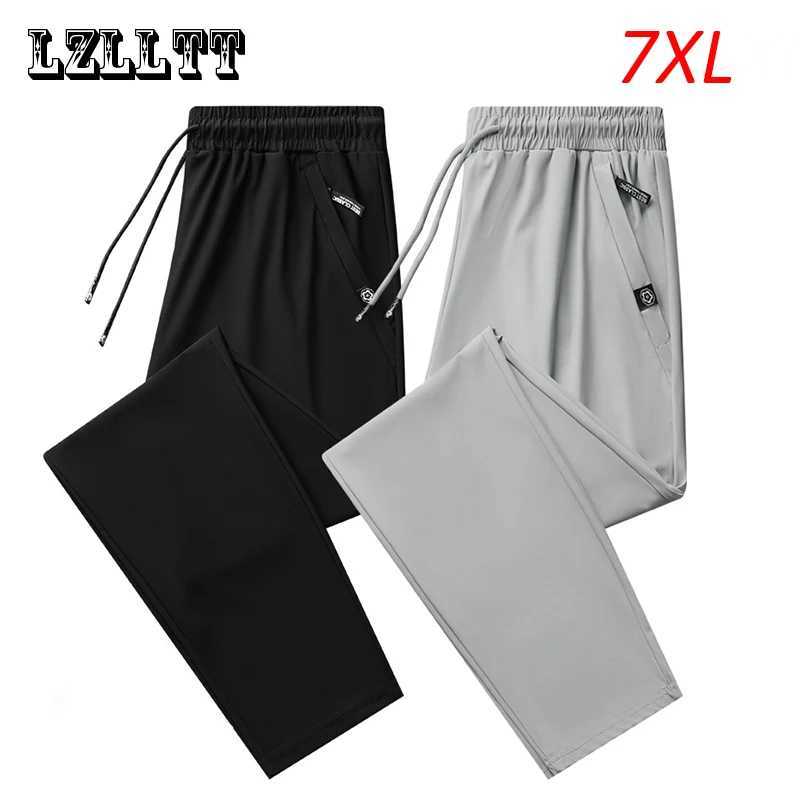 Summer Men Casual Breathable Pants Joggers Sweatpants Men Quick Dry Loose Cool Pant Men Drawstring Trousers Male Plus Size 7XL X250319