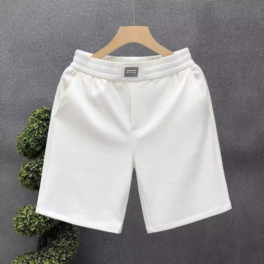 High quality mens summer US gym shorts fashionable white sports shorts street mens wear 2024 W250319