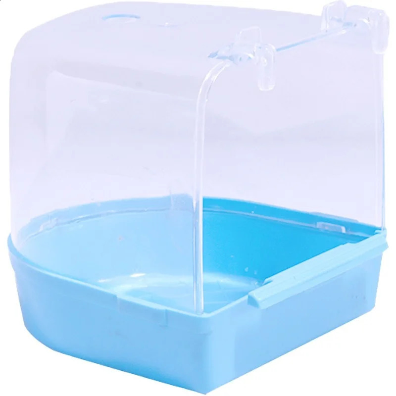 Hanging Bird Bath Cube Parrots Bathtub Shower Box Cage Accessory for Little Canary Budgerigar Cockatiel Lovebird 250318