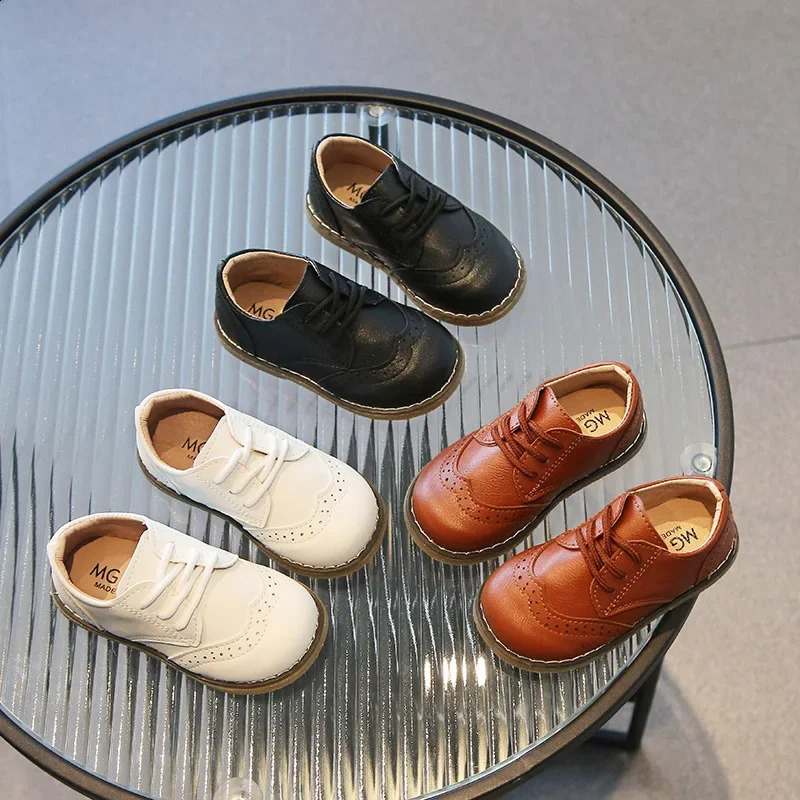 Spring Autumn Kids Oxfords Unisex Boys Girls Leather Shoes Children Dance Dress School Wedding Toddler Loafers 250319