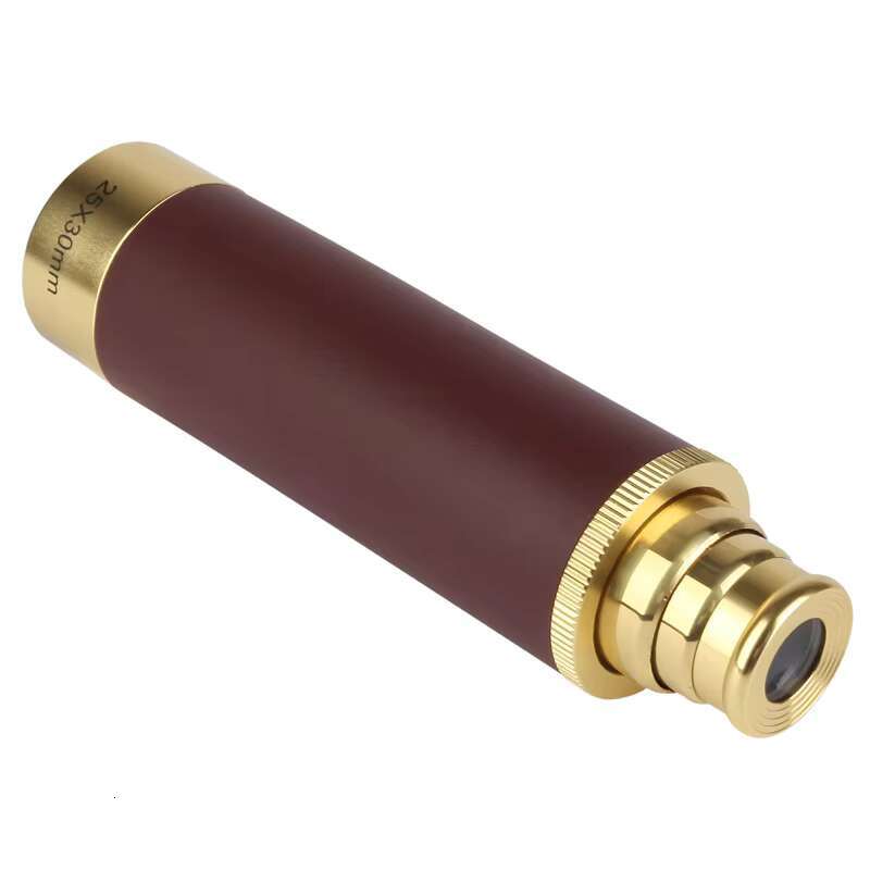 Collapsible Captain's Brass Spyglass, 25x30 Optical Zoom Portable Monocular Telescope for Bird Watching Hunting Hiking
