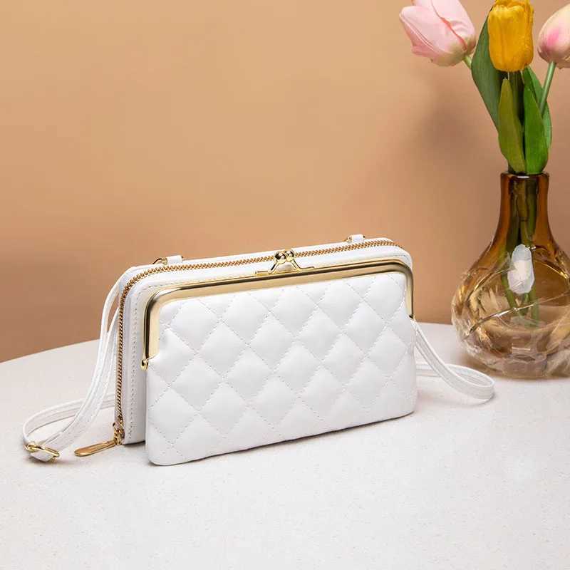 New Arrival Womens bag trend PU leather womens bag beige white black fashionable handbag Bolsas Para Mujeres Sac phone holder T250318