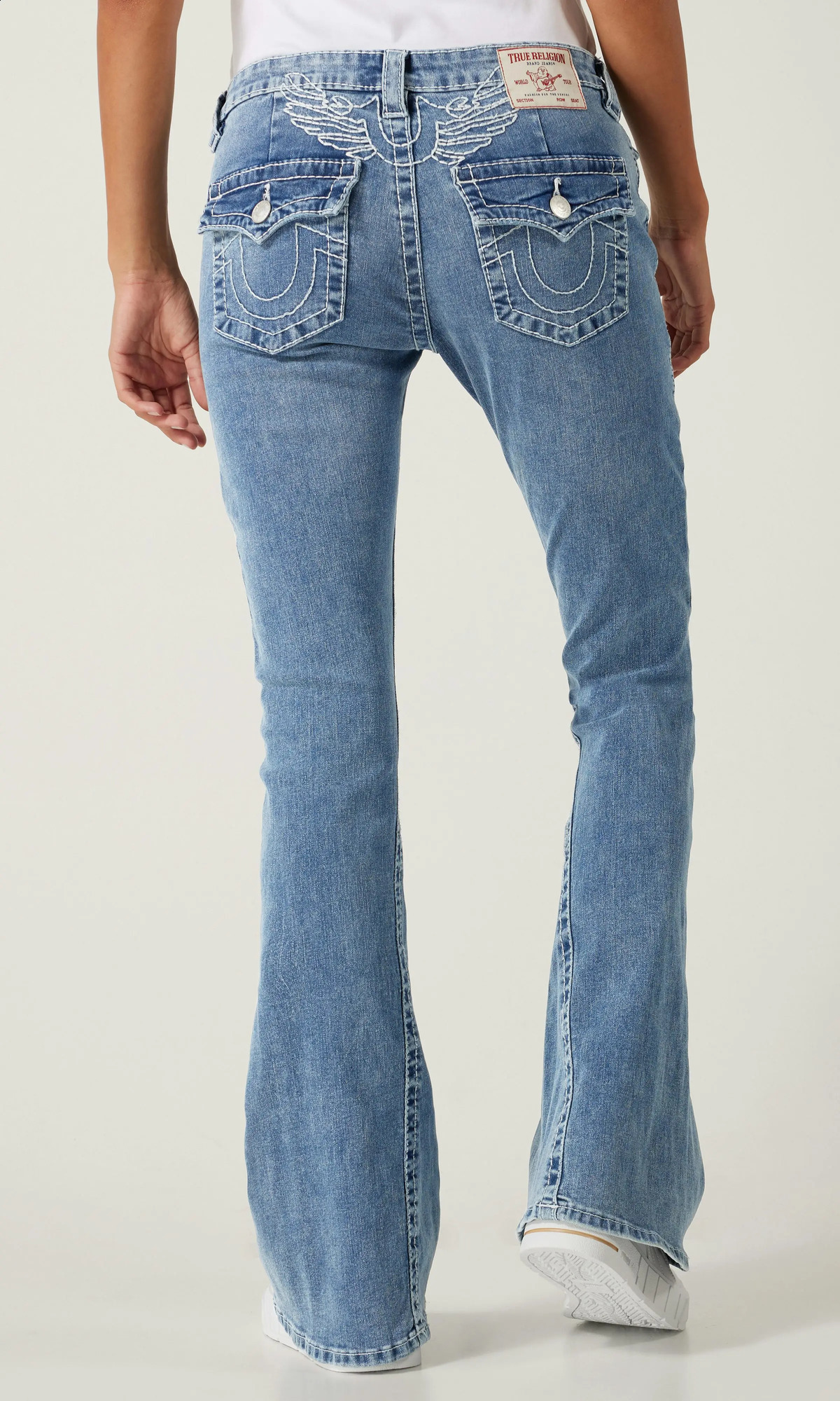 Horseshoe Wing Flare Jean ed Pants Y2k Streetwear American Blue Baggy Goth Jeans Women Harajuku Wide Leg Trousers 250317