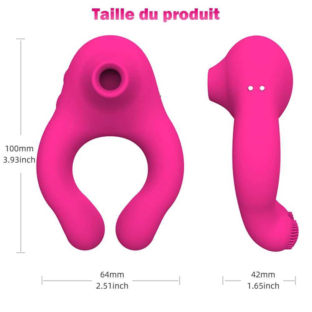 10 frequency suction vibrator sex shop penis ring click suction rooster ring adult product Scrotum massager sex toy W250319