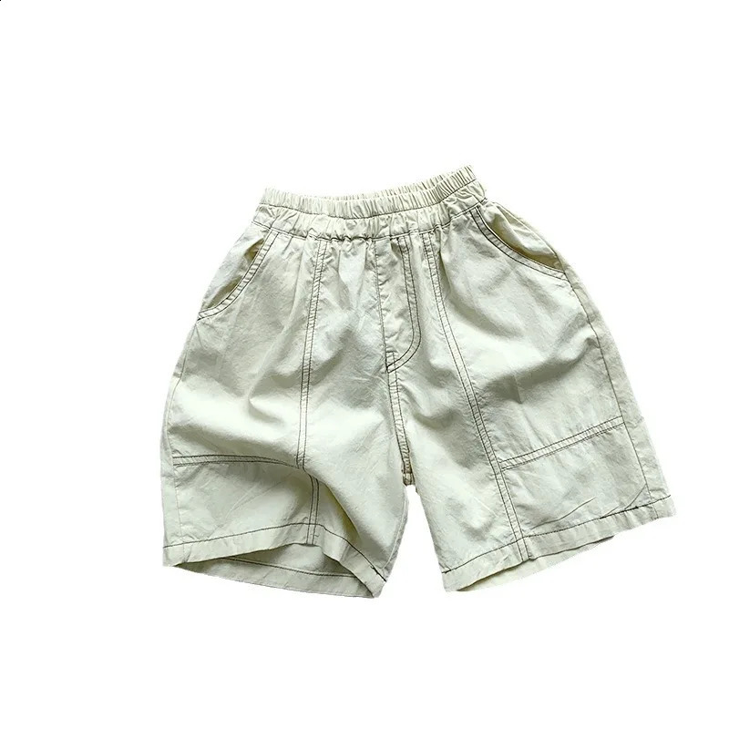 2025 Summer Children Loose Shorts Baby Solid Casual Pants Boys Girls Cotton Casual Shorts Toddler Middle Pants Kids Clothes 250319
