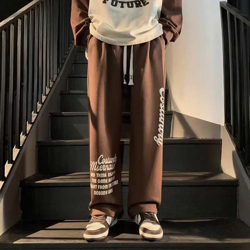 New Mens Pants Fashion Korean Style Ribbon Streetwear Harem Pants Elastic Waist Cargo Pants Men Casual Hip Hop Sweatpants Men X250319