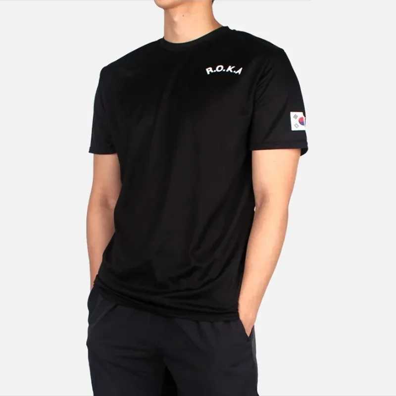 European and American trendy mens casual street T-shirt simple and high-quality round neck short sleeved mens T-shirtT250318