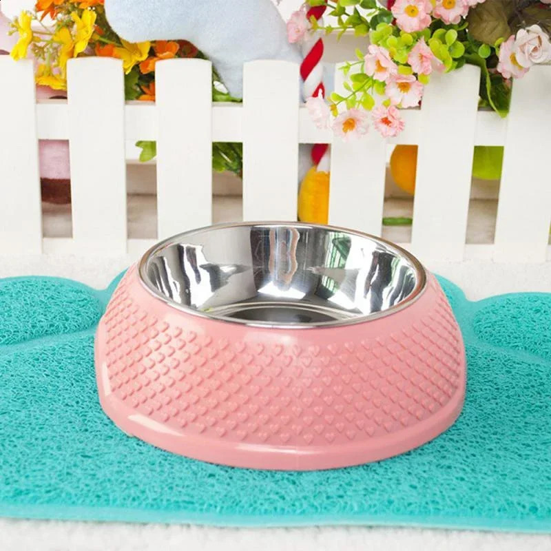 PVC pet mat anti slip claw shaped cat small rubber feet toilet dog feeding cute bowl food 250312