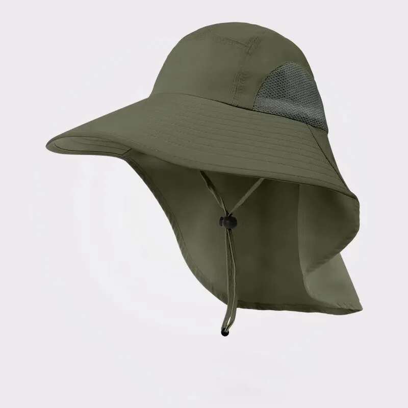 Summer Men Protection And Splashing Women Sun Shading Anti Ultraviolet Fisherman Hats Shawl Outdoor Cap Unisex