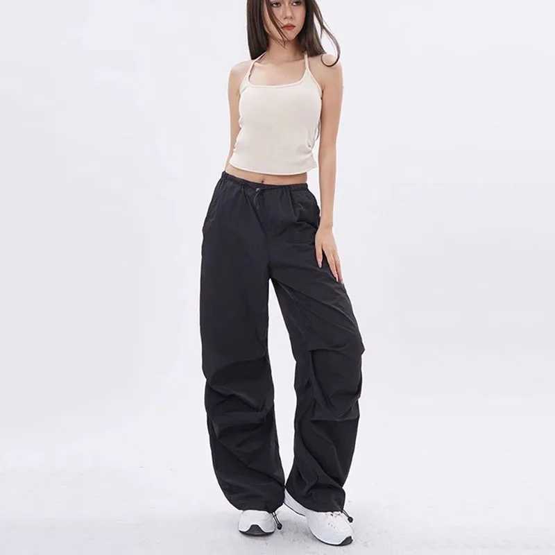 Xpqbb Y2K Umbrella Pants Harajuku Womens Street Clothing Wide Leg Bag Sports Pants Womens Retro Hip Hop Jogger Freight TrainT250318