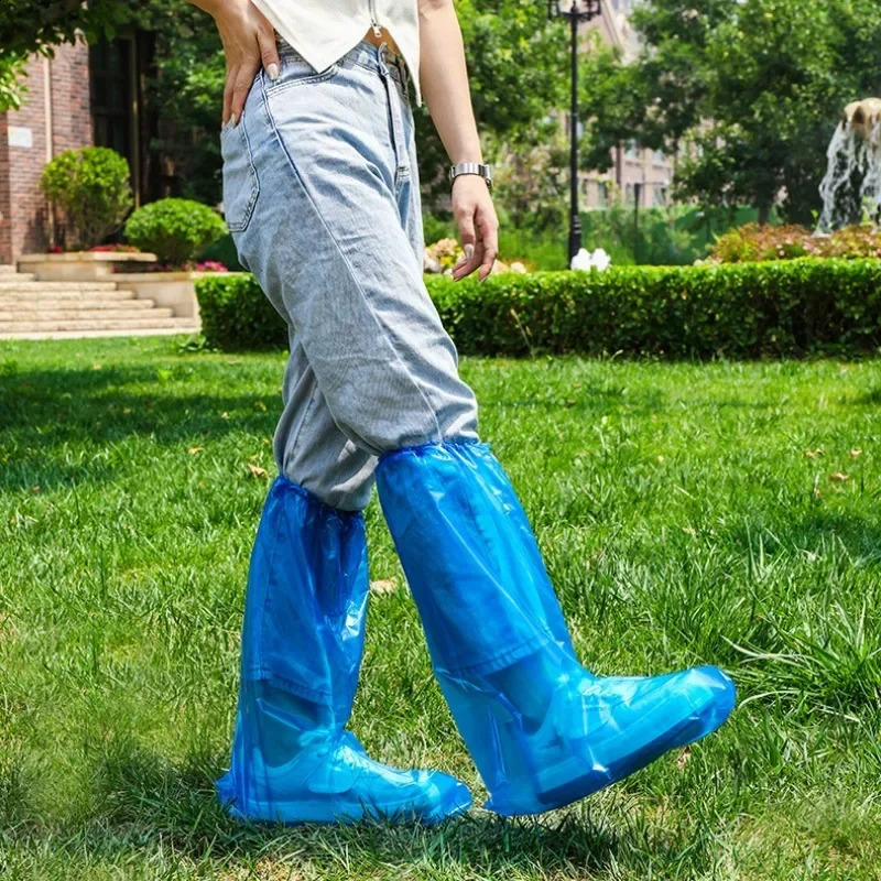 135 pairs of disposable waterproof shoe covers for men and women plastic thick wearresistant isolation foot 250318