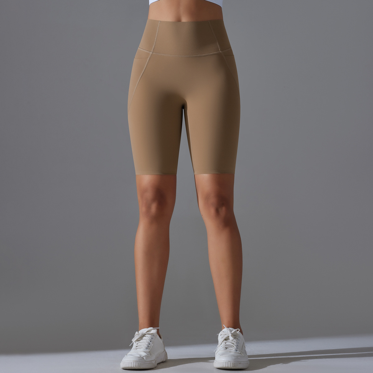 New tracksuit Jelly Adhesive Waist Non slip Pocket Tight Double sided Matte Shorts Sports Running Fitness Yoga Clothing for Women leggings
