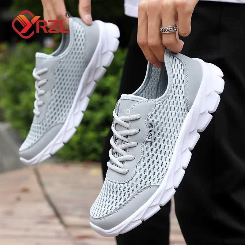 YRZL Mens Tennis Lightweight Breathable Mesh Sports Shoes Outdoor Slow Running Walking High Quality Sports Shoes Z250319