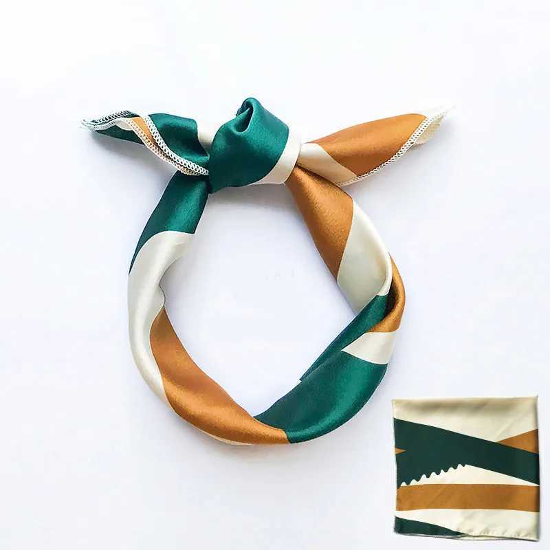 Hair scarf tie printed red satin 50cm small/square/silk/neck/ring/scarf winter scarf X250319