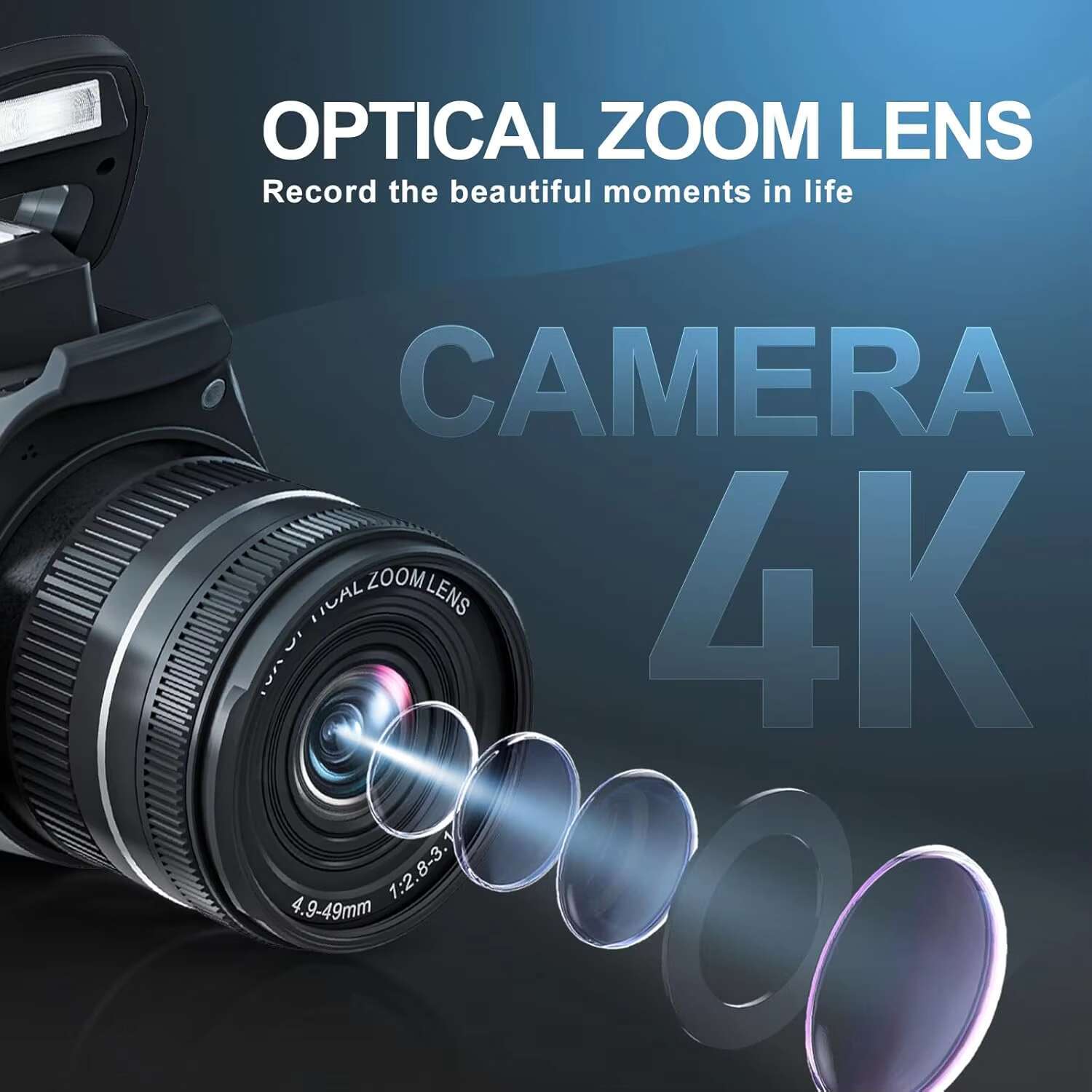 Wholesale Professional Recording UHD 10x Optical 4x Digital Zoom Photo Video Camera Dslr With WiFi Function
