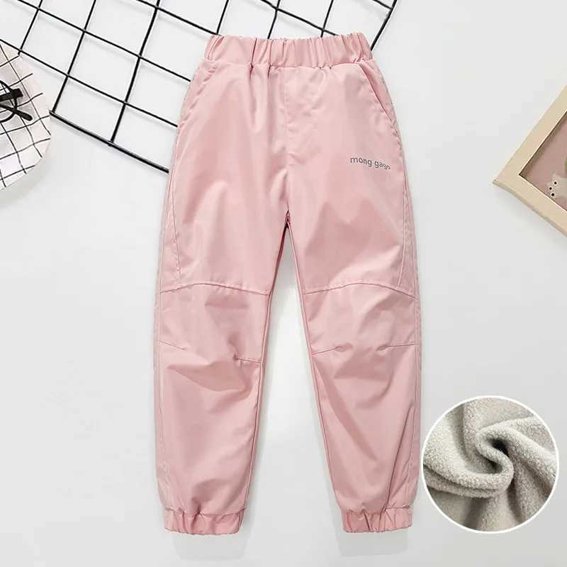 Childrens windproof and waterproof wool spring and autumn pants wool autumn and winter warm ski pantsT250318
