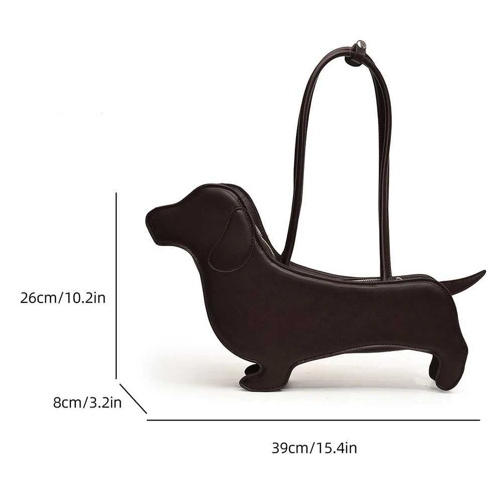New Arrival Cartoon dog shaped shoulder bag PU leather handbag unique and innovative wallet cute ladies and girls party bag T250318