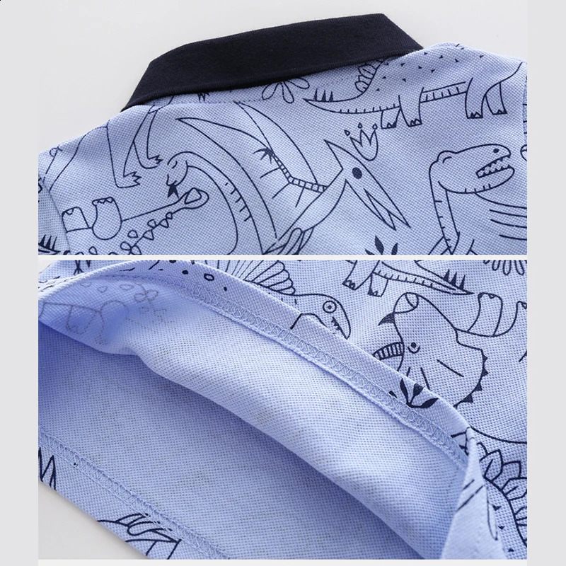 Children Clothes Summer Cotton Polo Shirts Short Sleeve Dinosaur Toddler Boy Polos T Shirt Baby born 3 to 6 9 12 18 24 Months 250319