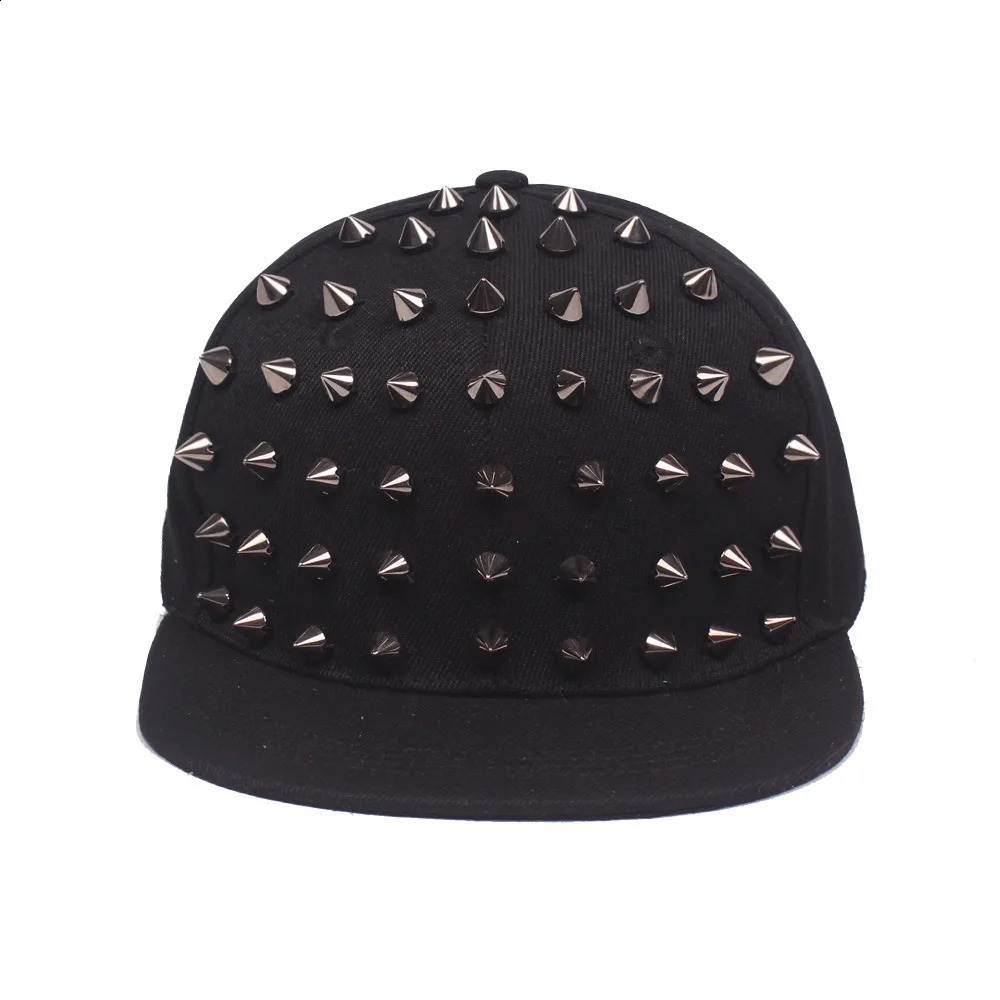 Men and Womens Rivet Flat Hat Punk Rock Hip Hop Stud Baseball Caps Male Female Youth Teenagers Boys Girls 250318