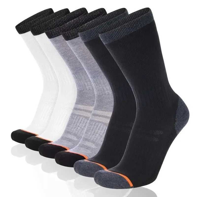 6/12 pairs of mens knitted work team socks odor resistant sweat resistant comfortable breathable suitable for daily wear as sports and leisure socks X