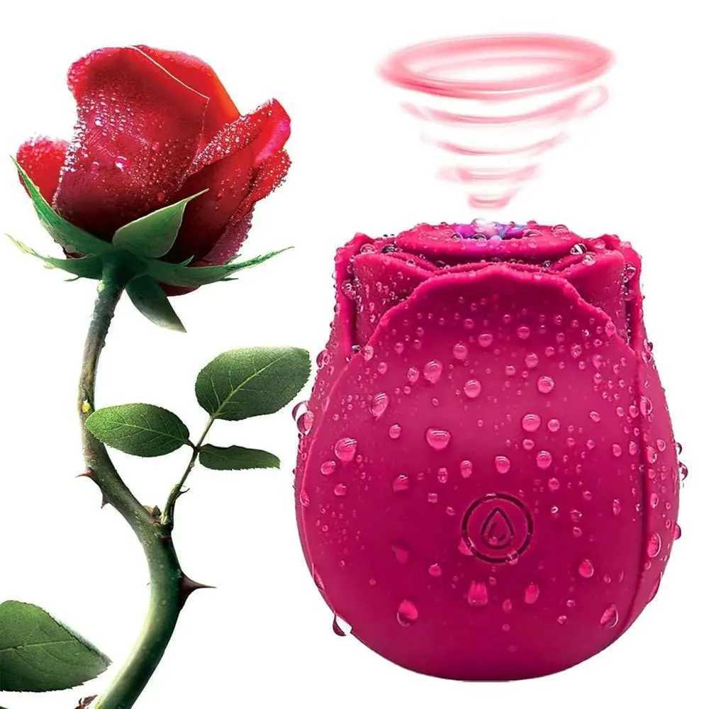 Rose Shape Intimate Good Nipple Suction Cup Oral Licking Vaginal Suction Cup Vibration Suction Cup Stimulating Powerful Sex Toy Rose vibrator W250319