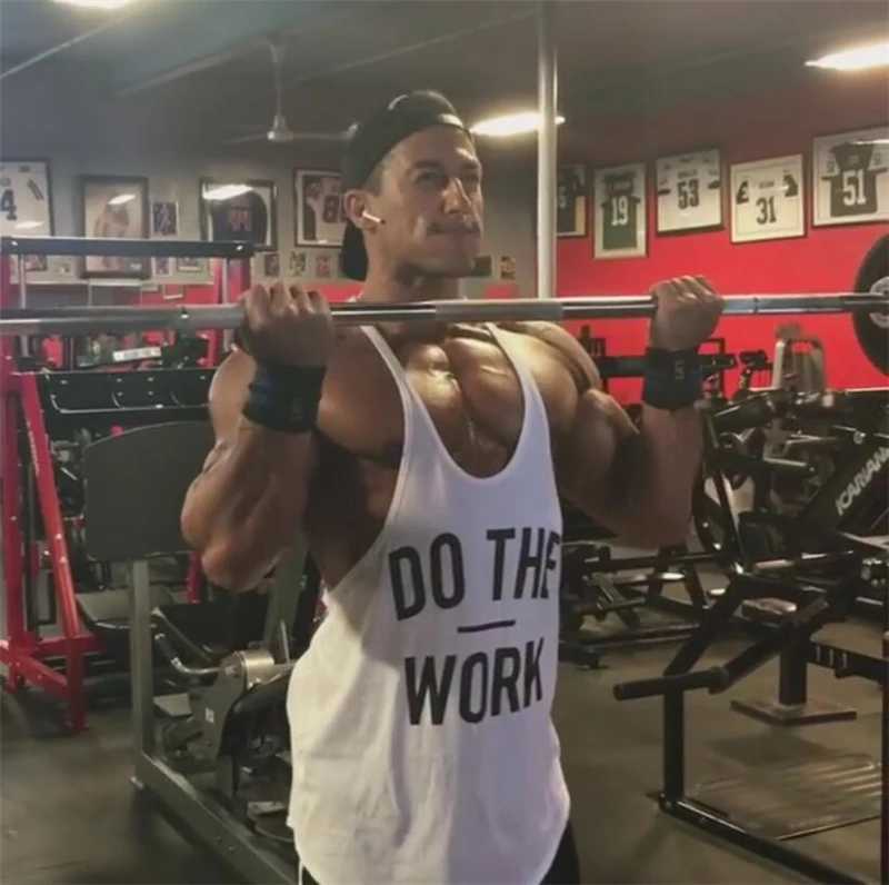 Brand fitness clothing bodybuilding tank top mens muscle shirt sportswear cotton striped topT250318