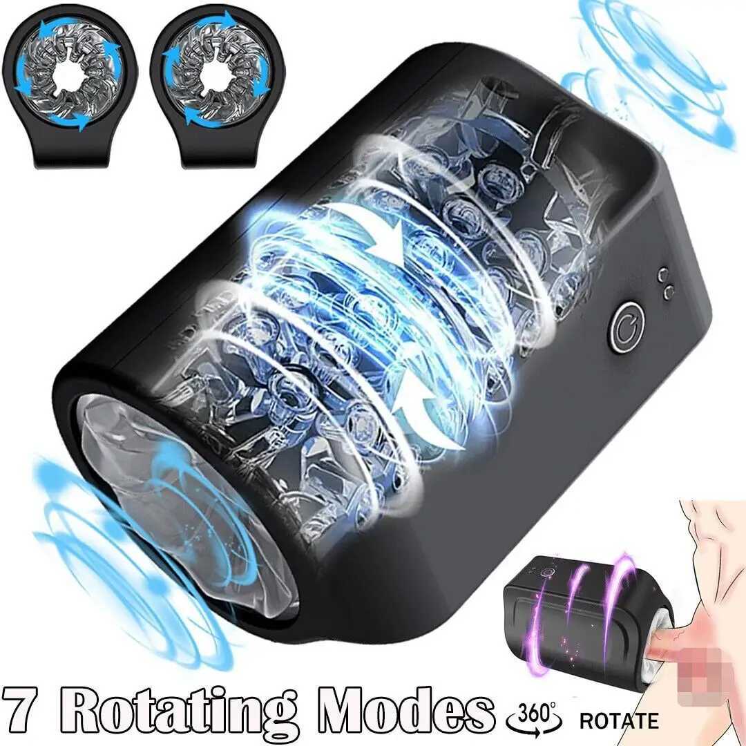 Automatic Rotating Male Masturbator Oral Sex Vagina Pussy Soft Silicone Blowjob Sex Toys for Men Adult Goods for Mens MasturbatorXJ250319