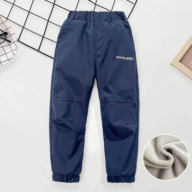 Childrens windproof and waterproof wool spring and autumn pants wool autumn and winter warm ski pantsT250318