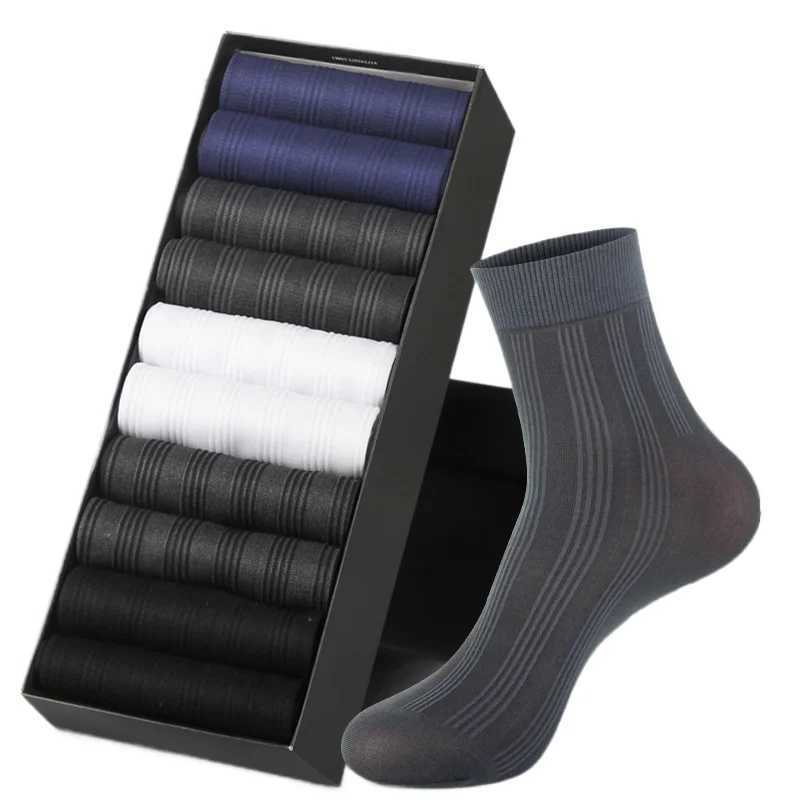 5-10 pairs of mens socks suitable for business fashion formal party socks wearable in all seasons X250319