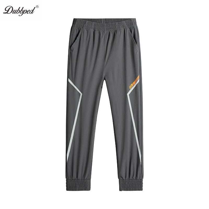 Summer Ice Silk Pants Boys Ultra-Thin Cooling Quick-Drying Sports Casual Pants Loose Breathable Outdoor Training Fitness TrouserT250318