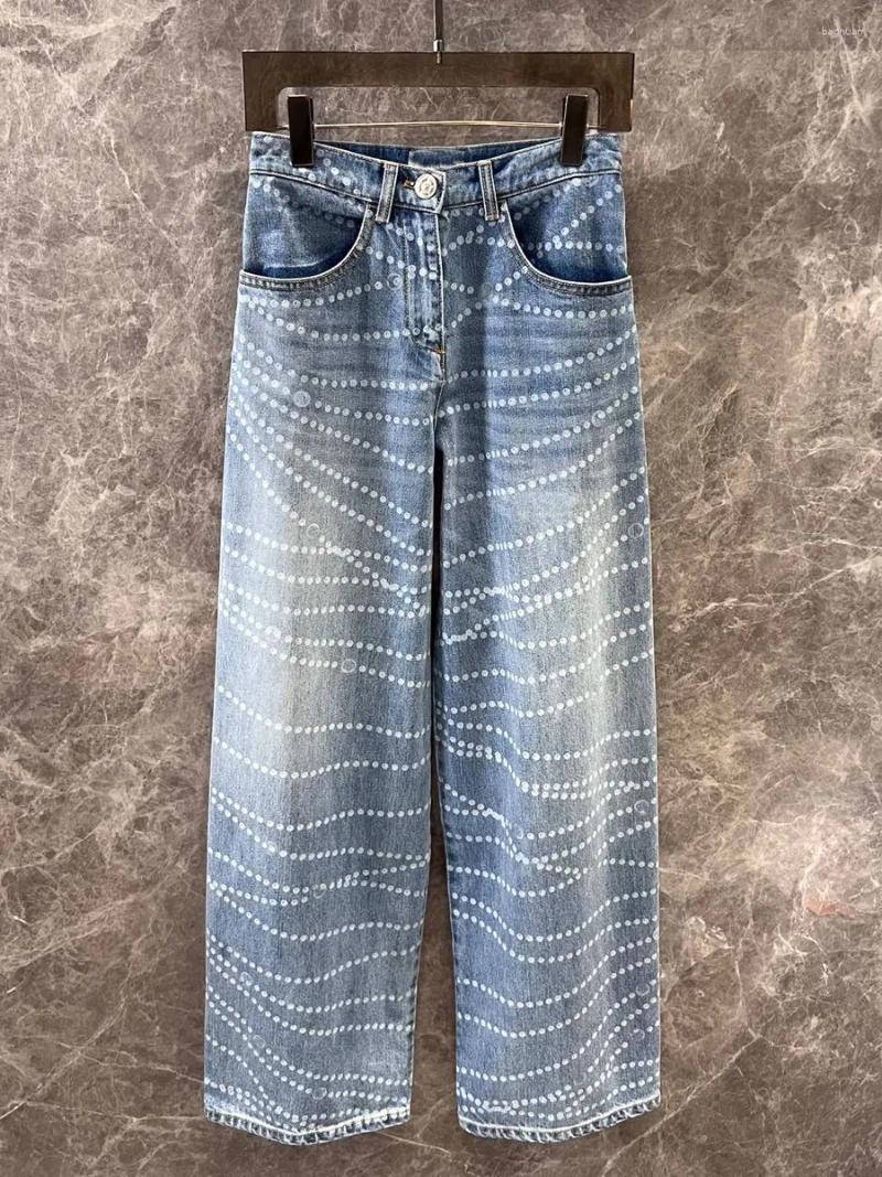 Women's Jeans 25 Spring/Summer Product Chain Printed Wide Leg