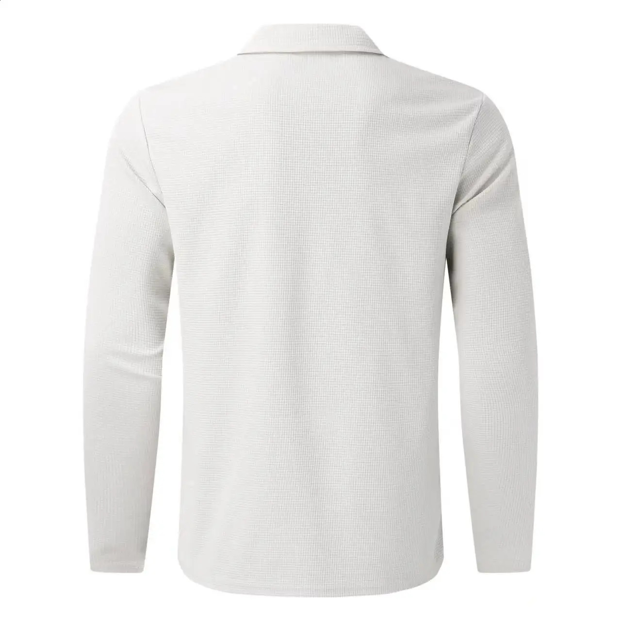 SpringAutumn Mens Waffle Solid Color Zipper Top Casual Handsome Sports Long Sleeve Pants Two Piece Fashion Set 250319